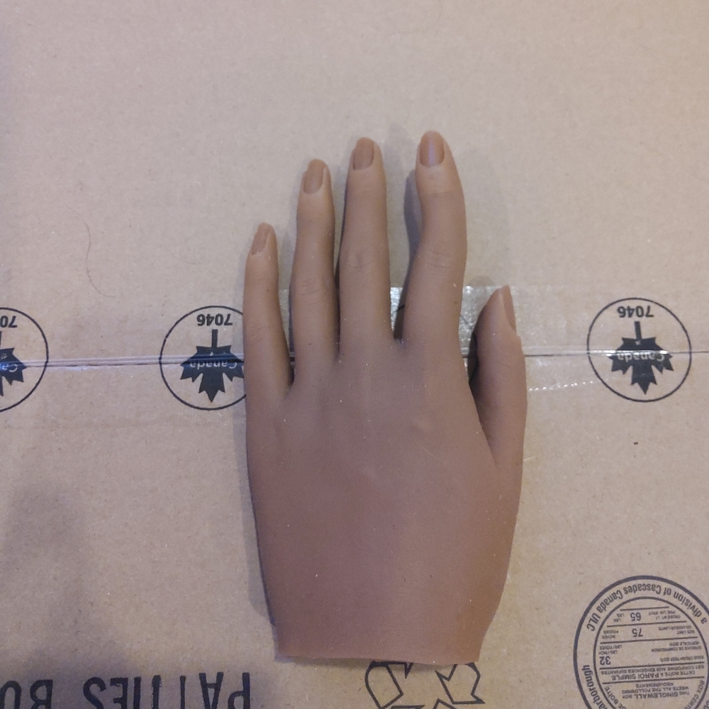 Nail Practice Hand Silicone Tan